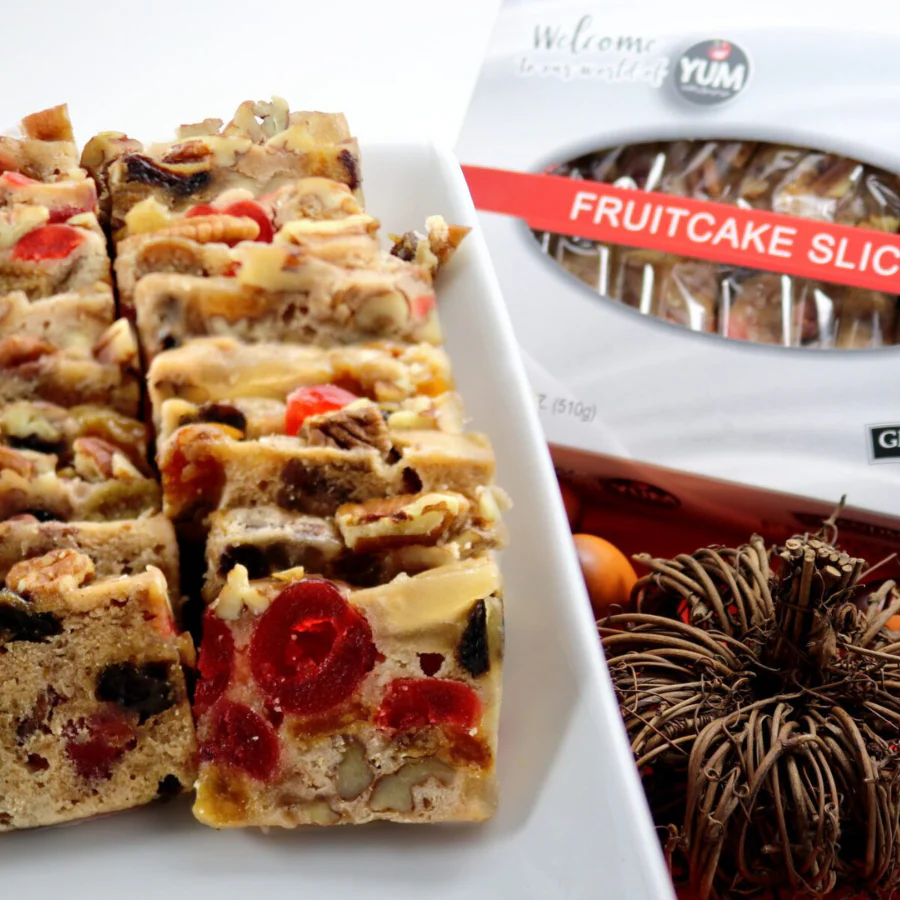 SALE | Everyone's Favorite Traditional Fruitcake Slices | Pack of 2 | 22 Slices Per Box | 18 oz | Beatrice Bakery - Image 3