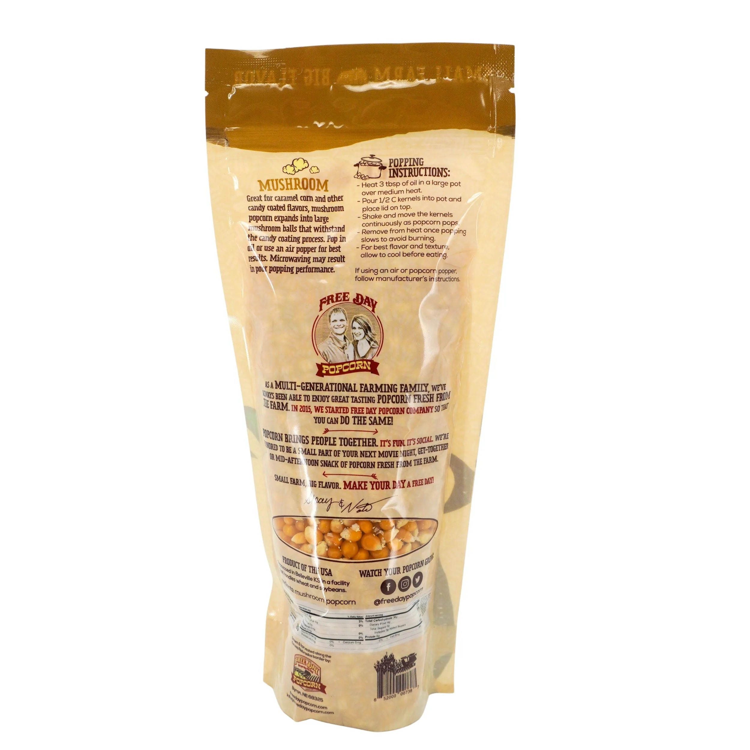 SALE | Mushroom Un-Popped Popcorn | 1 lb | Non-GMO | Free Day Popcorn - Image 2
