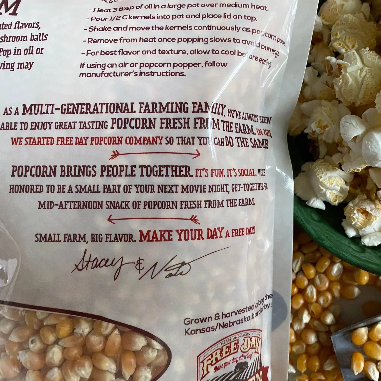 SALE | Mushroom Un-Popped Popcorn | 3 lb | Non-GMO | Free Day Popcorn - Image 5