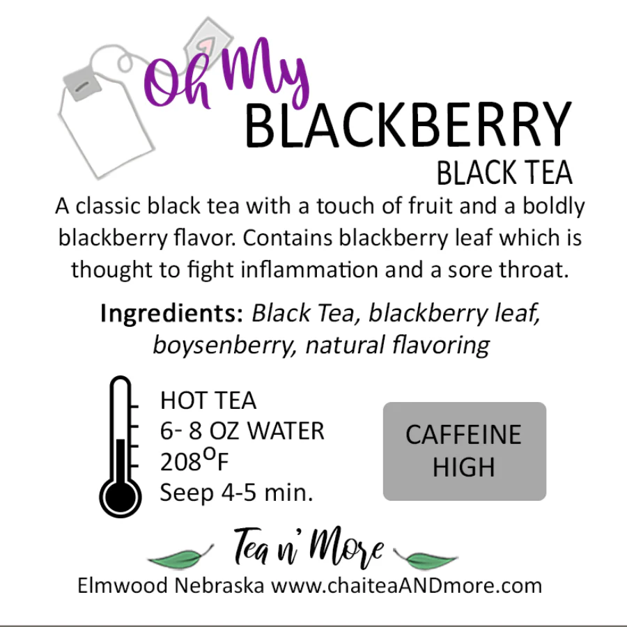 SALE PAST DATED | Blackberry Tea | Cold Brew Black Tea | 2 Pitcher Bags | Sugar Free | Caffeinated | Tea n More - Image 3