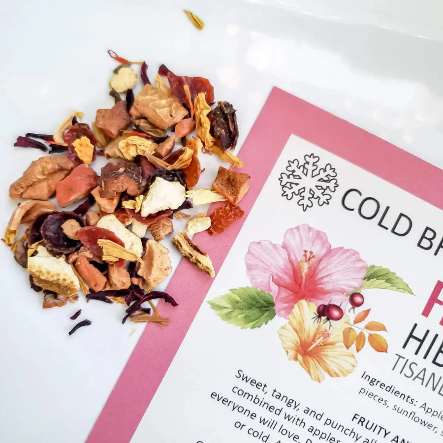 SALE PAST DATED | Hibiscus Fruit Punch Cold Brew Decaffeinated Herbal Tea | 2 Half Gallon Bags | Tea n More - Image 2