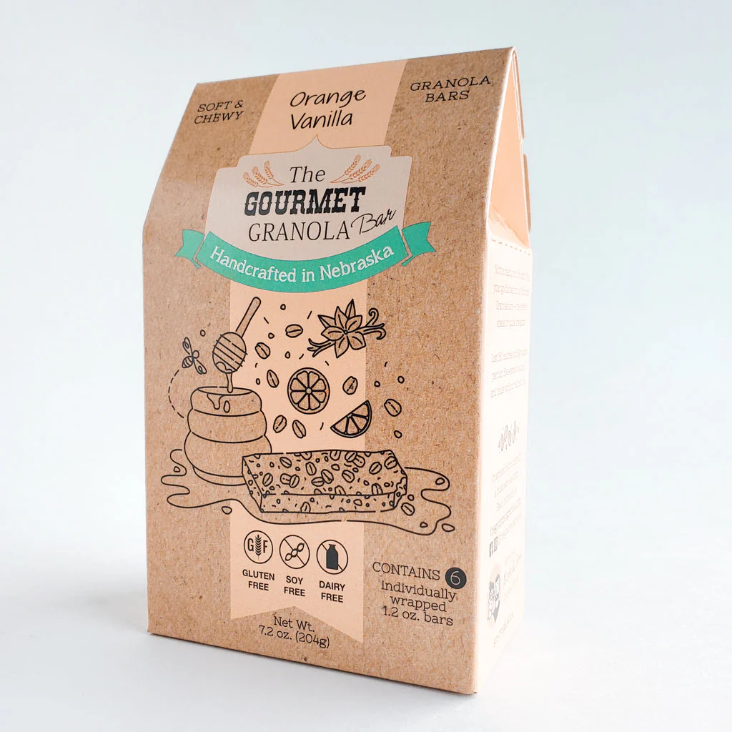 SALE PAST DATED | Orange Vanilla Granola Bars | Pack of 6 | Gluten, Dairy, & Soy Free | The Gourmet Granola - Image 2