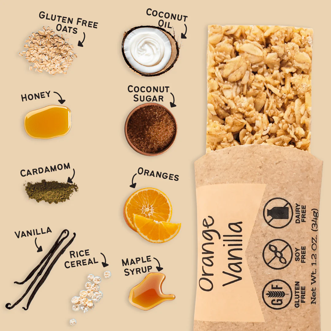 SALE PAST DATED | Orange Vanilla Granola Bars | Pack of 6 | Gluten, Dairy, & Soy Free | The Gourmet Granola - Image 4