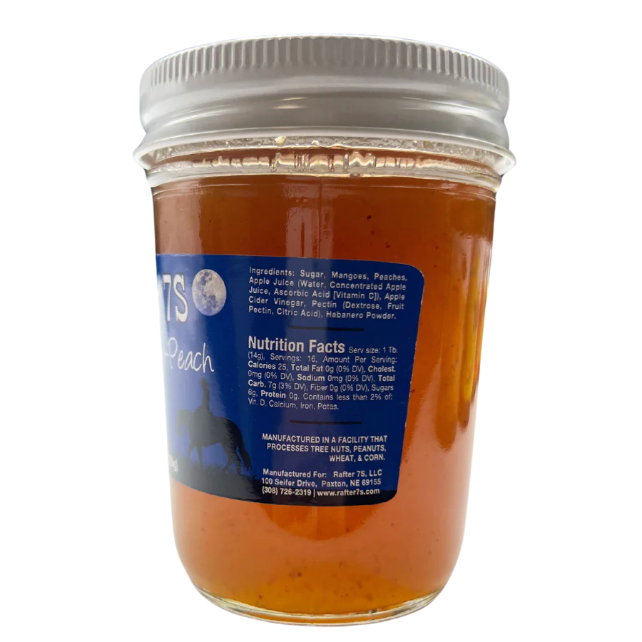 SALE PAST DATED | Spicy Mango-Peach Jelly | 8 oz | Rafter 7S - Image 2
