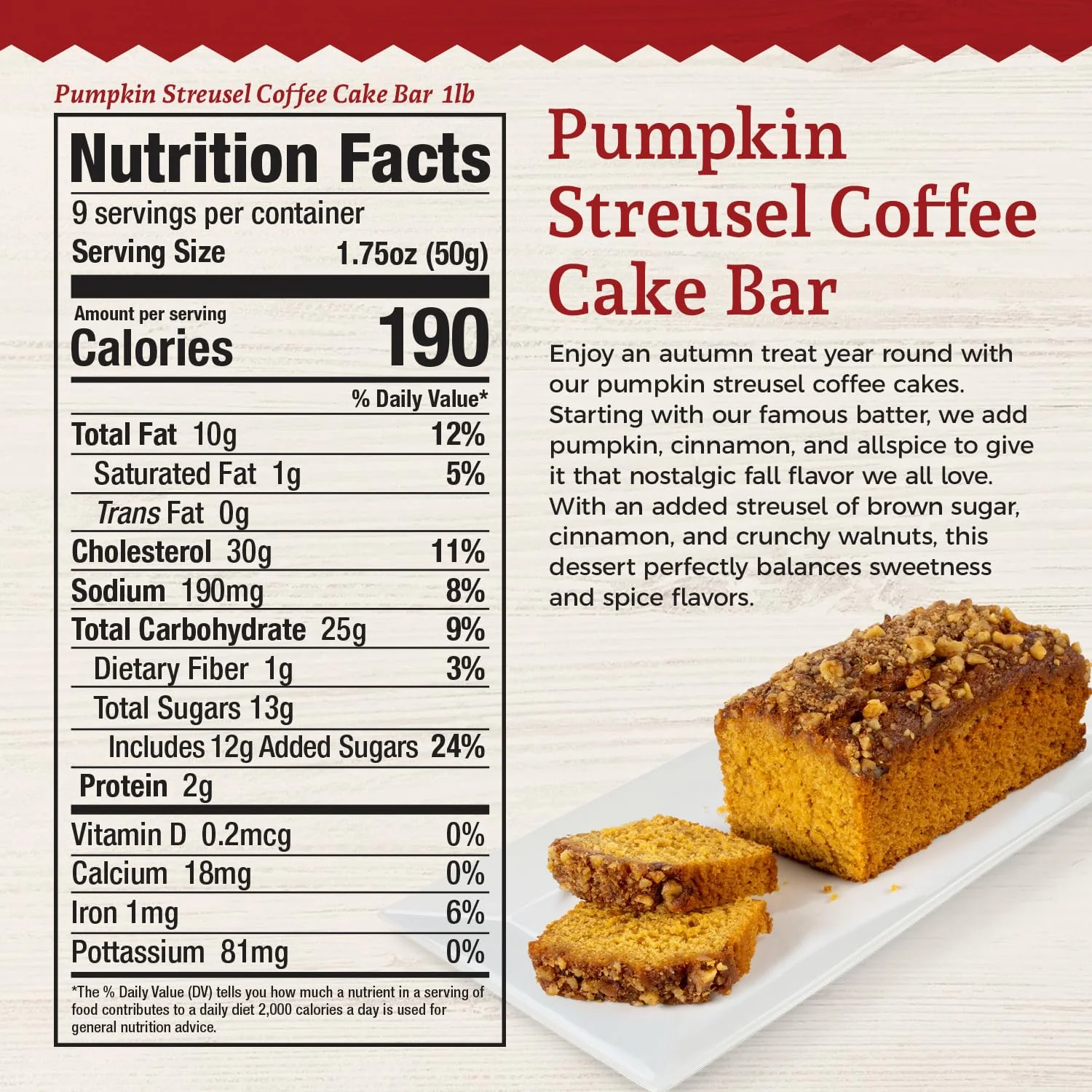SALE | Pumpkin Streusel Coffee Cake | Pack of 2 | 16 oz | Beatrice Bakery - Image 12
