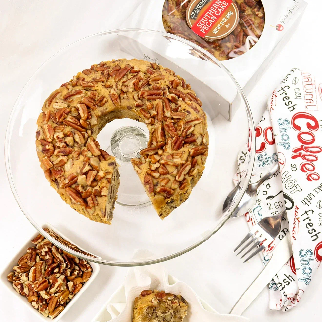 SALE | Southern Bourbon Pecan Cake | 24 oz | Beatrice Bakery - Image 3