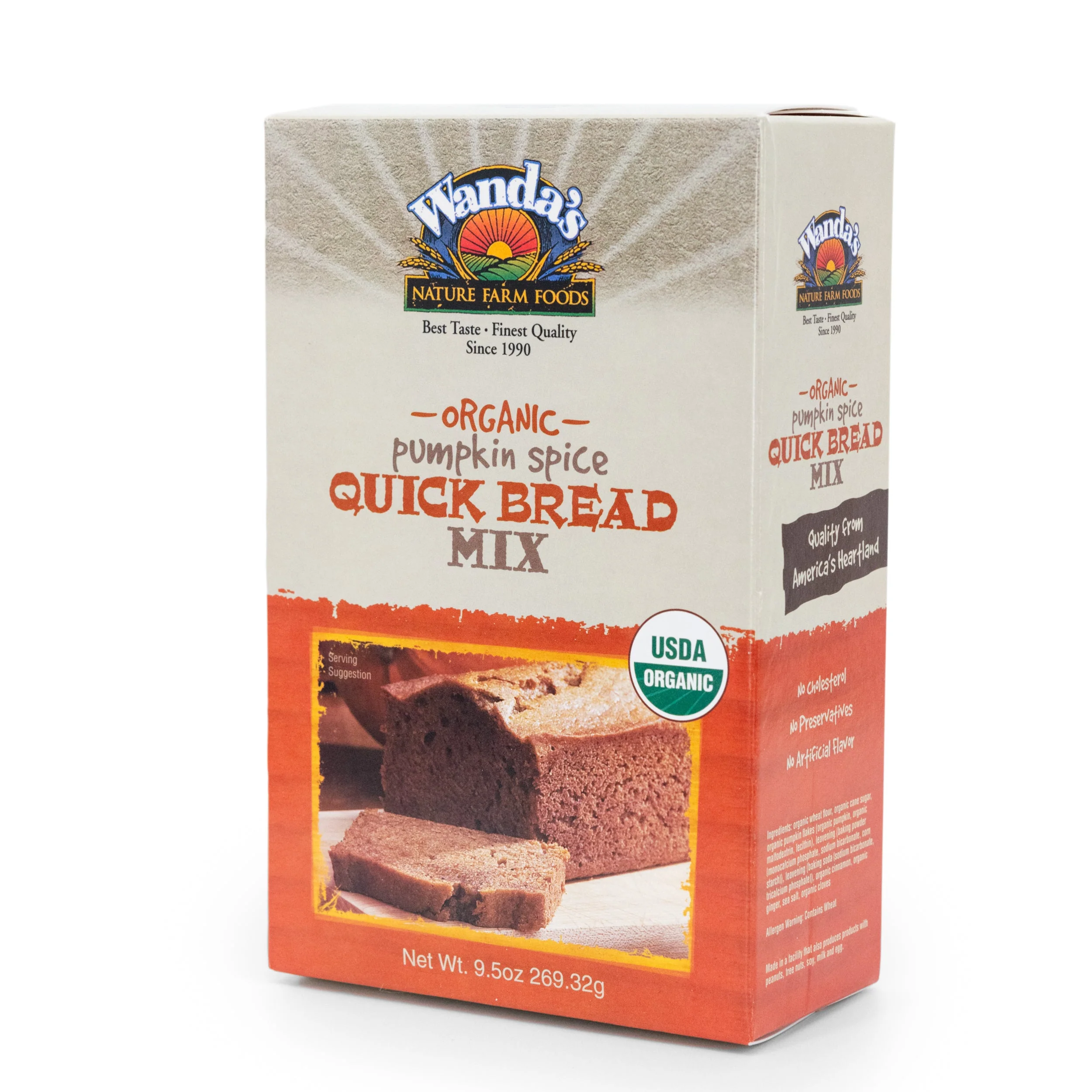 Wanda's Organic Pumpkin Spice Quick Bread Mix | Pack of 6 | 9.5 oz | Heartland Gourmet | 1402 - Image 2