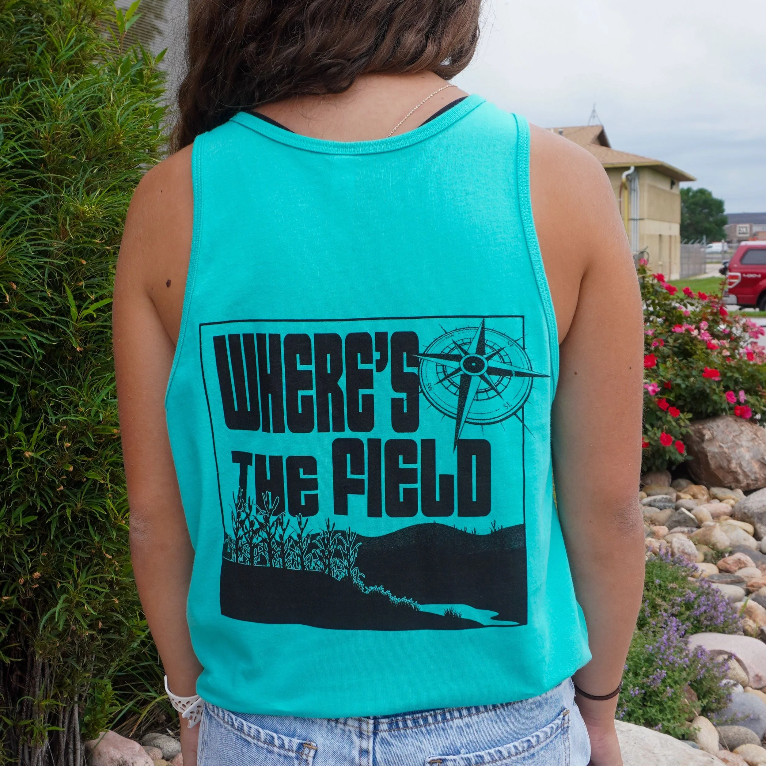 SALE | WTF (Where's The Field) Tank Top | Teal | Multiple Sizes | Screen Machine - Image 5