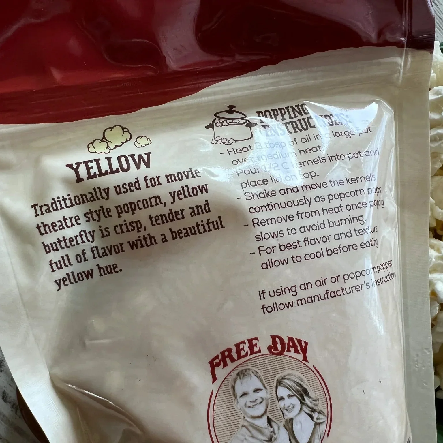 SALE | Yellow Butterfly Un-Popped Popcorn | 1 lb | Non-GMO | Free Day Popcorn - Image 8