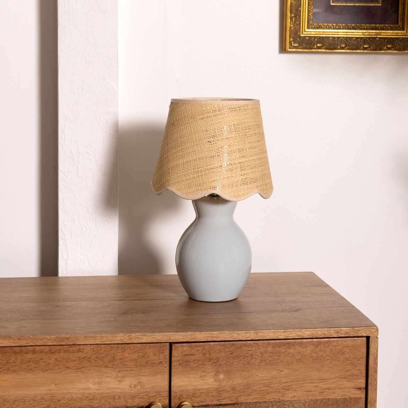 Salgareda Grey Ceramic Table Lamp - Image 2