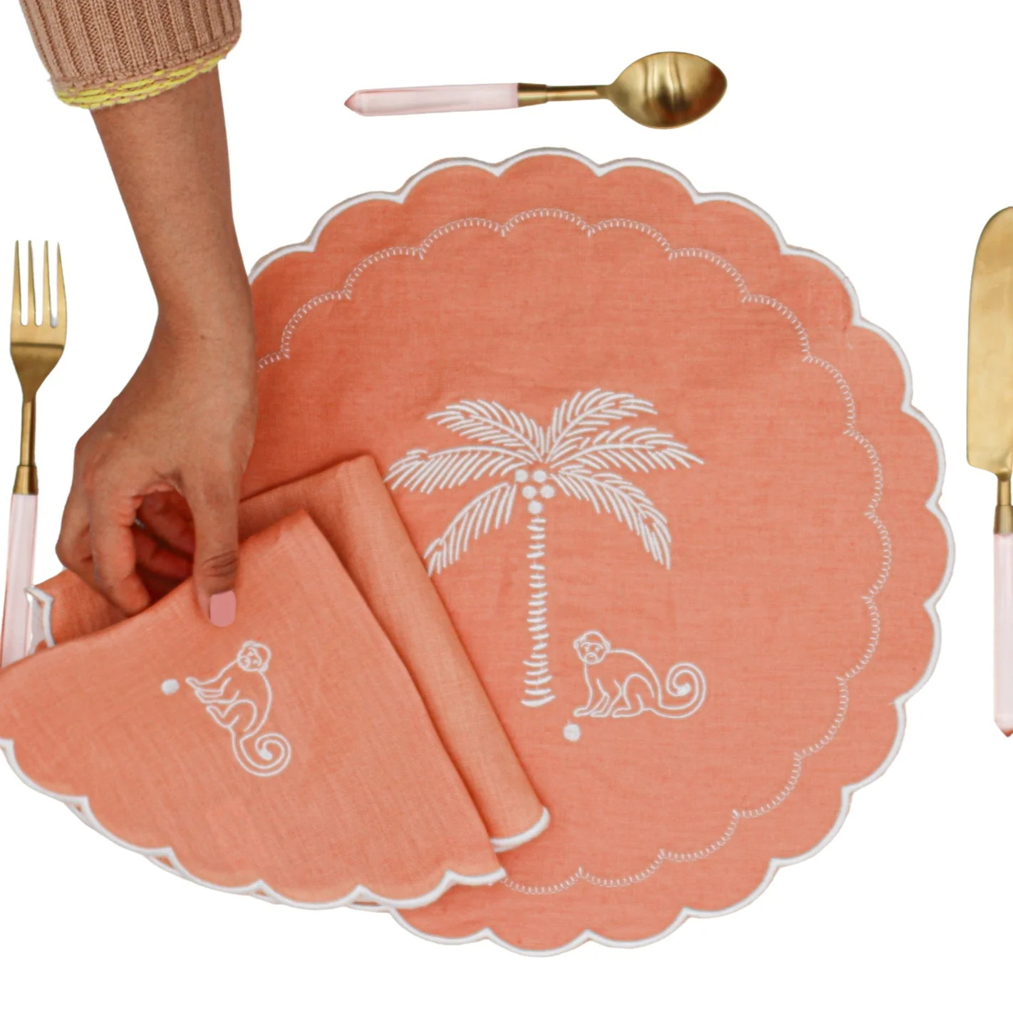 Dusky Rose Simia Placemat - Set of 4 - Image 2