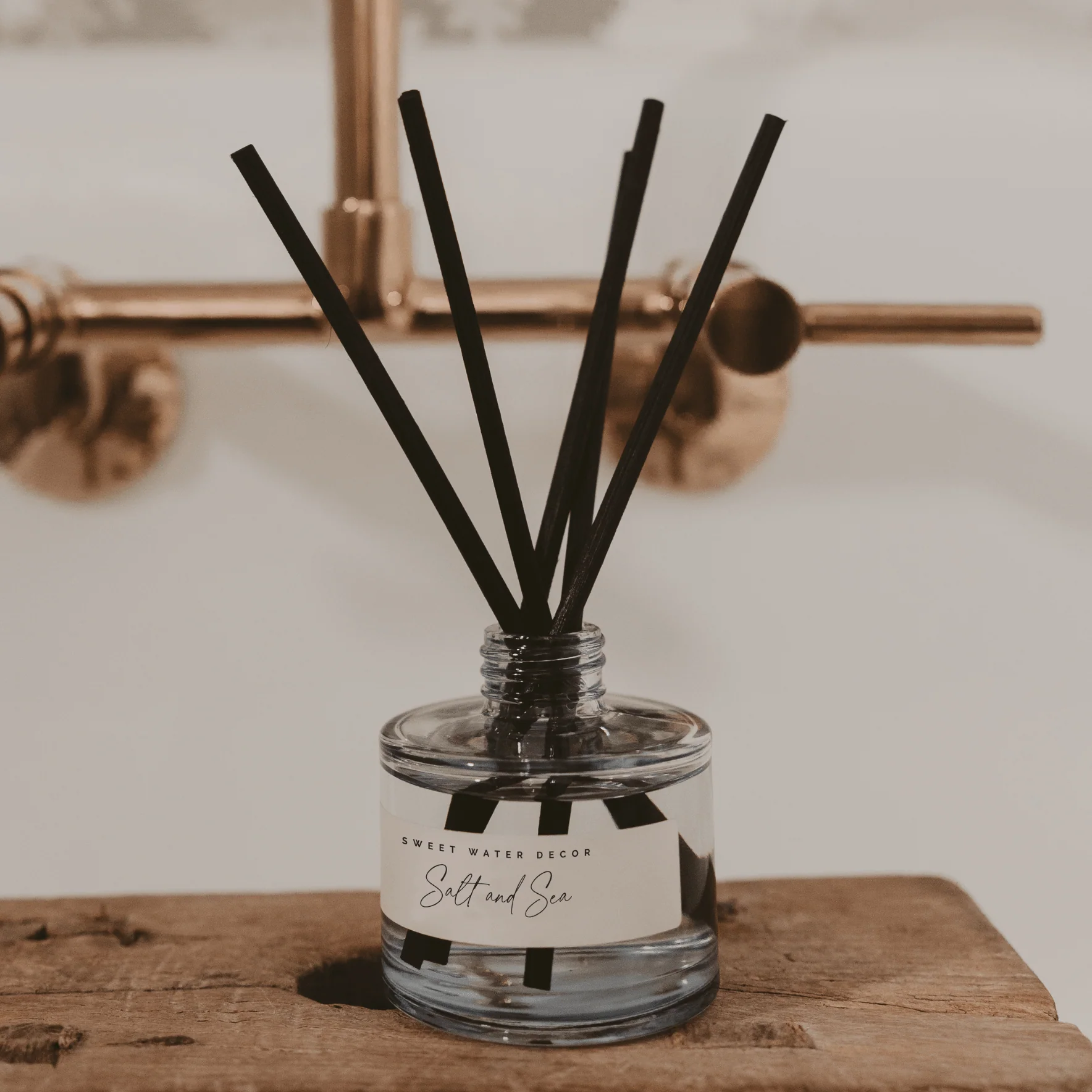 Salt and Sea Blue Tinted Glass Jar Reed Diffuser - Image 3