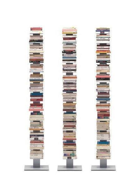 Sapiens Vertical Bookcase by Bruno Rainaldi - Large Unvarnished Steel - Image 2