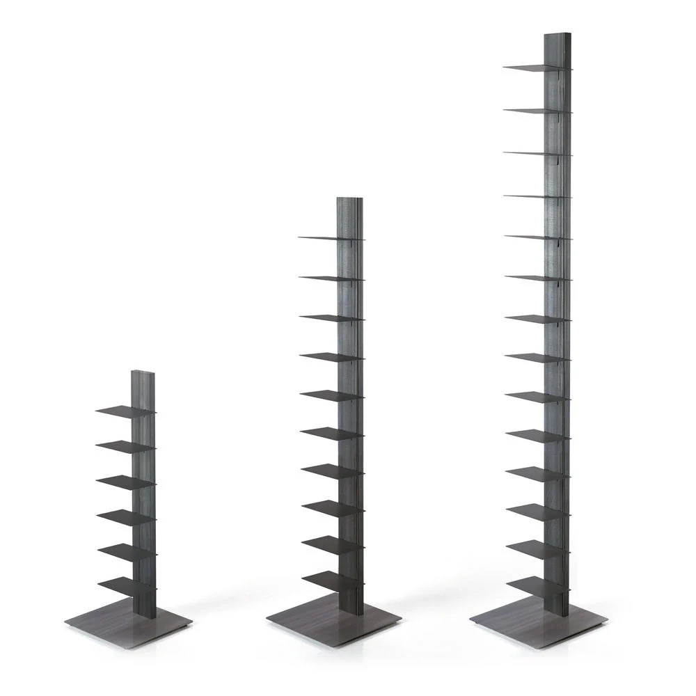 Sapiens Vertical Bookcase by Bruno Rainaldi - Small Unvarnished Steel - Image 3