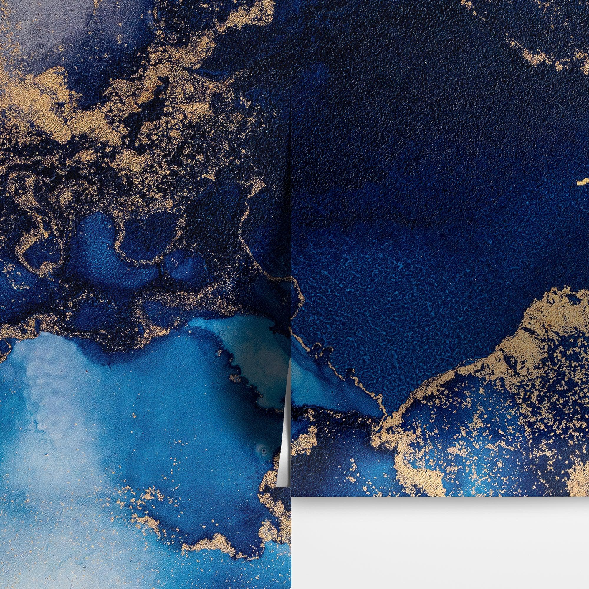 Sapphire Blue Marble Wallpaper Mural. #7008 - Image 11