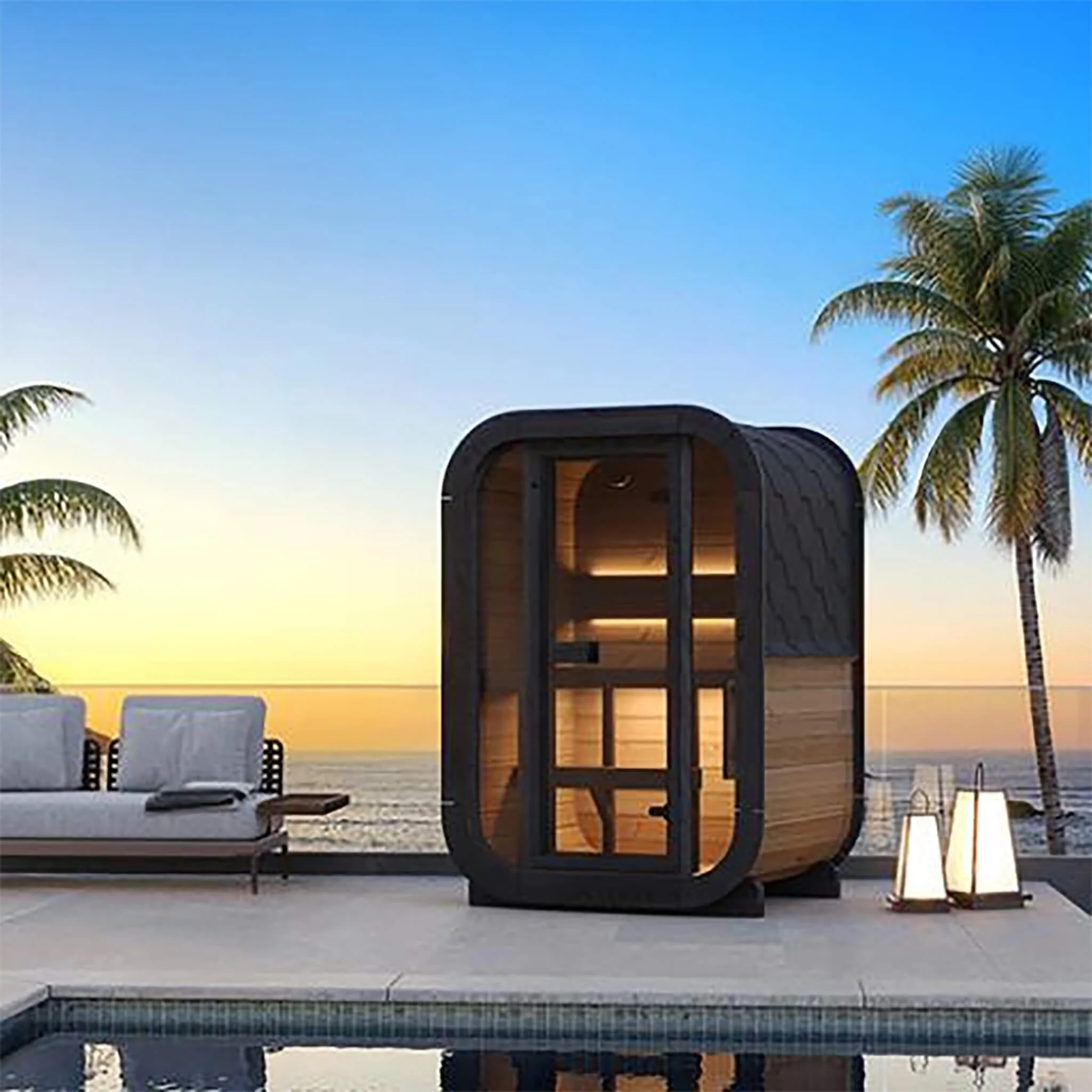SaunaLife Model CL3G Cube-Series Outdoor 2-Person Home Sauna Kit [SL-MODELCL3G] (SAK23721) - Image 10