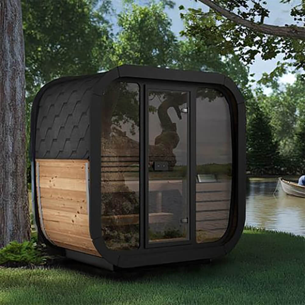 SaunaLife Model CL4G 3-Person Cube-Series Luxury Wooden Outdoor Home Sauna Kit [SL-MODELCL4G] (SAK92610) - Image 5