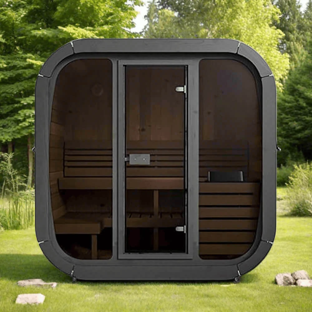 SaunaLife Model CL5G 4-Person Cube-Series Luxury Wooden Outdoor Home Sauna Kit [SL-MODELCL5G] (SAK91835) - Image 10