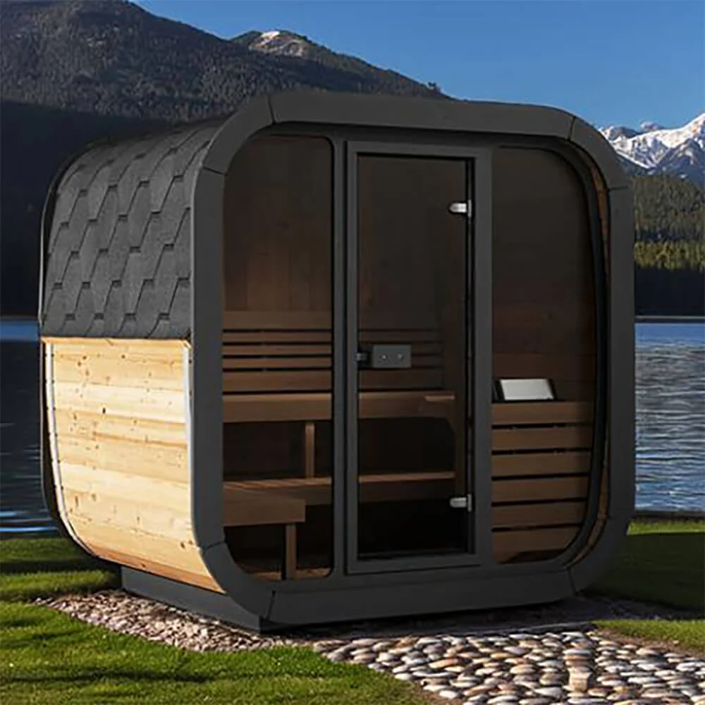 SaunaLife Model CL5G 4-Person Cube-Series Luxury Wooden Outdoor Home Sauna Kit [SL-MODELCL5G] (SAK91835) - Image 3