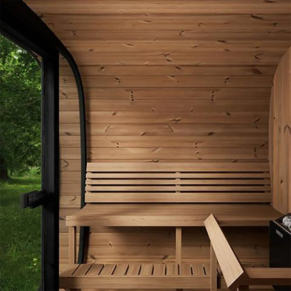 SaunaLife Model CL7G 6-Person Cube-Series Luxury Wooden Outdoor Home Sauna Kit [SL-MODELCL7G] (SAK95274) - Image 4