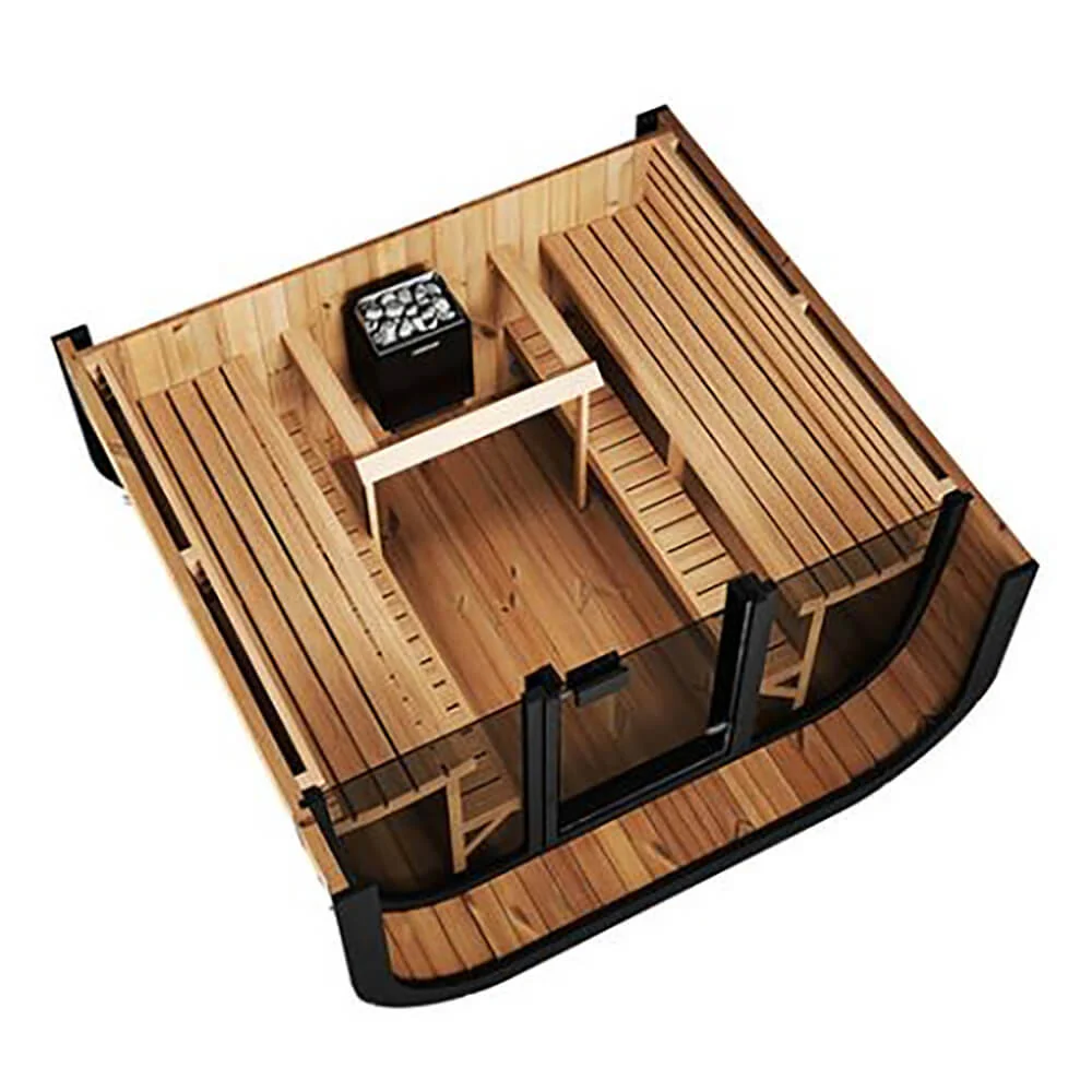 SaunaLife Model CL7G 6-Person Cube-Series Luxury Wooden Outdoor Home Sauna Kit [SL-MODELCL7G] (SAK95274) - Image 6