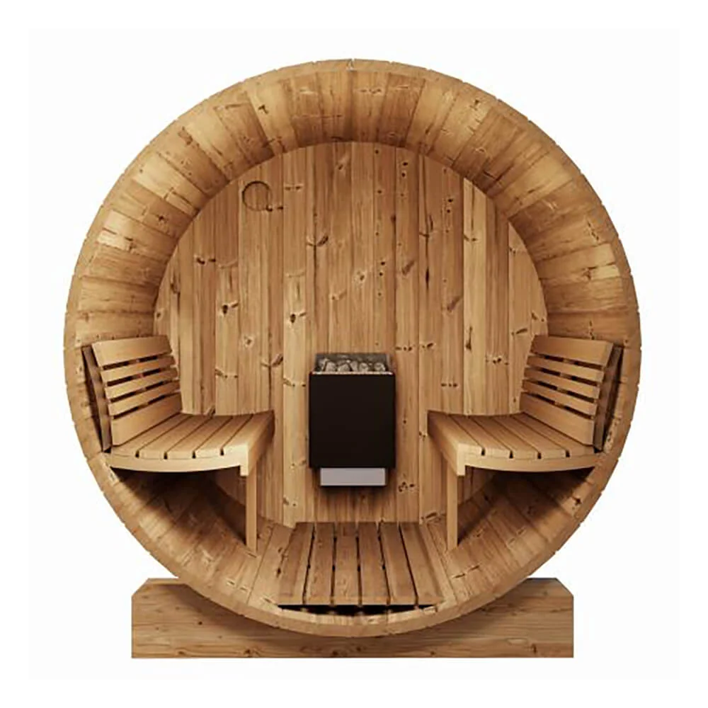 SaunaLife Model E7G Ergo Series 4-Person Outdoor Sauna Barrel With Glass Front [SL-MODELE7G] (SAK81934) - Image 3