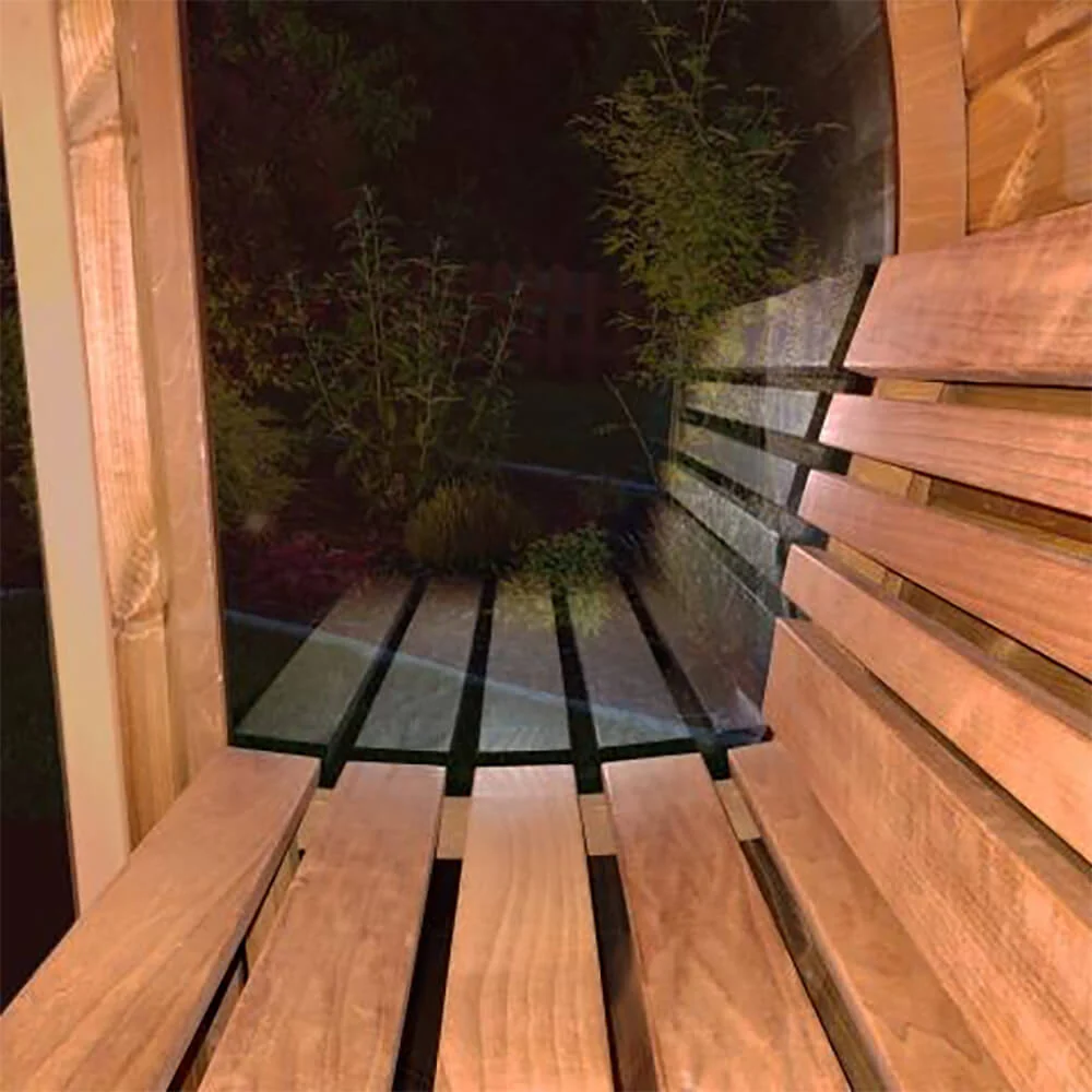 SaunaLife Model E7G Ergo Series 4-Person Outdoor Sauna Barrel With Glass Front [SL-MODELE7G] (SAK81934) - Image 4