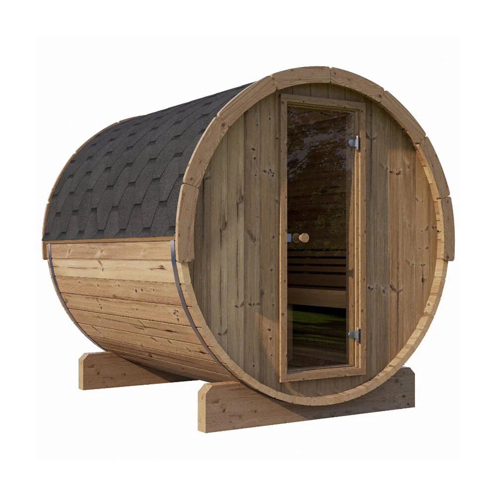 SaunaLife Model E8 Ergo Series 6-Person Outdoor Thermo-Spruce Sauna Barrel [SL-MODELE8] (SAK31809) - Image 3
