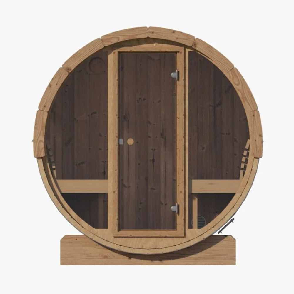 SaunaLife Model E8G Ergo Series 6-Person Outdoor Sauna Barrel With Tempered Glass Front [SL-MODELE8G] (SAK92814) - Image 6