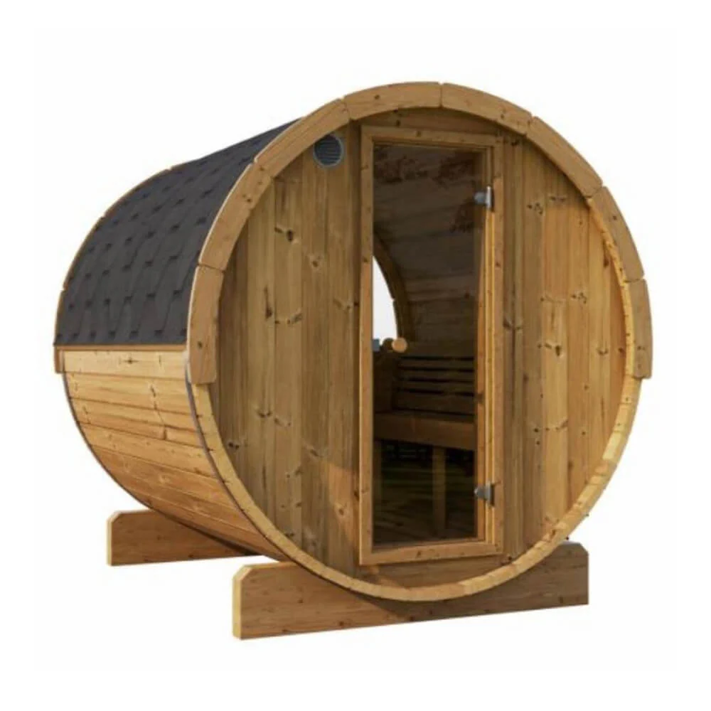 SaunaLife Model E8W Ergo Series 6-Person Outdoor Thermo-Spruce Sauna Barrel [SL-MODELE8W] (SAK92573) - Image 3