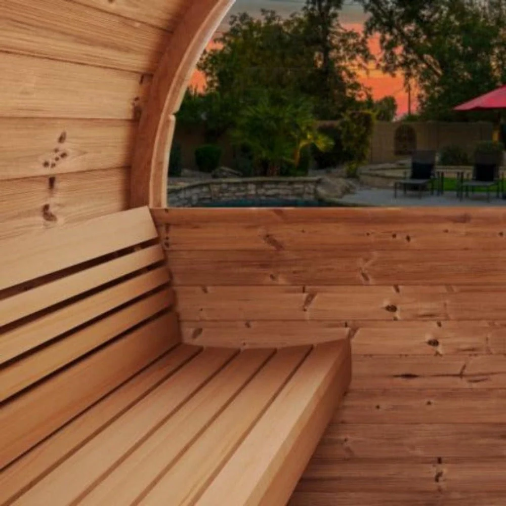 SaunaLife Model E8W Ergo Series 6-Person Outdoor Thermo-Spruce Sauna Barrel [SL-MODELE8W] (SAK92573) - Image 4