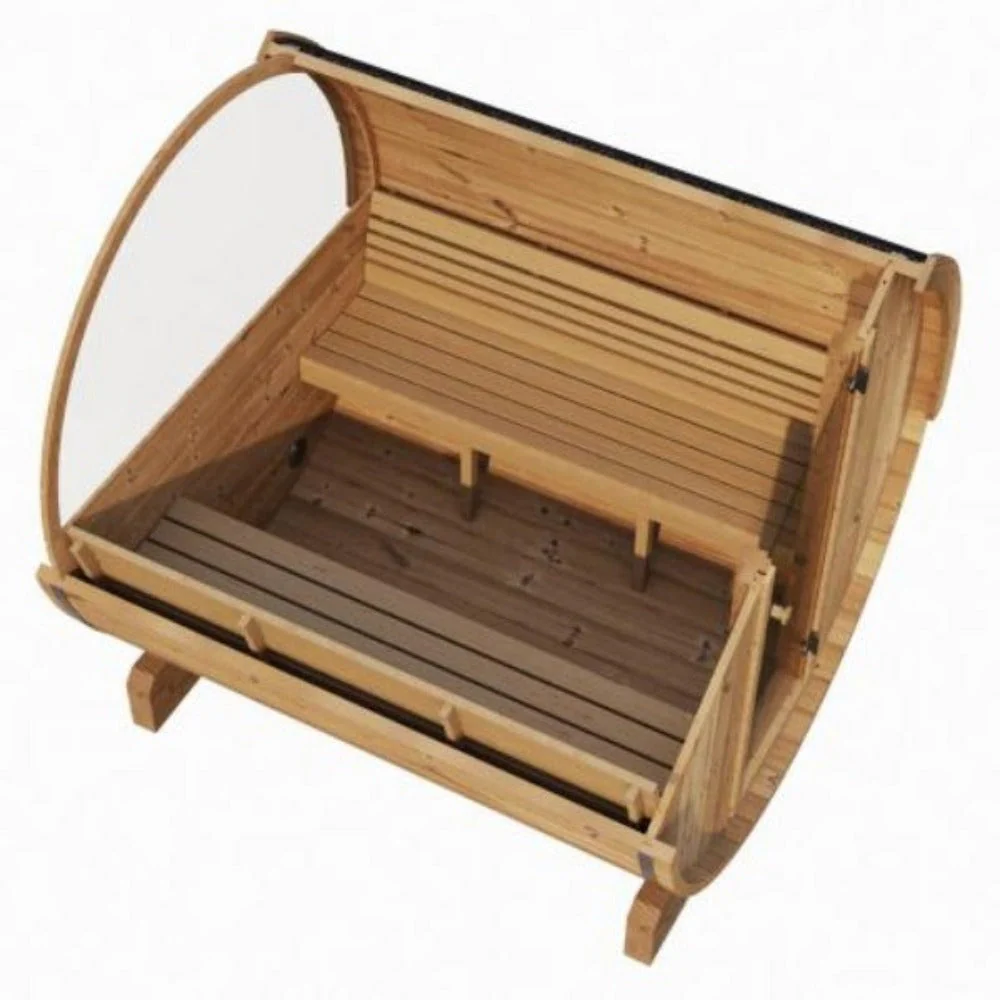 SaunaLife Model E8W Ergo Series 6-Person Outdoor Thermo-Spruce Sauna Barrel [SL-MODELE8W] (SAK92573) - Image 6