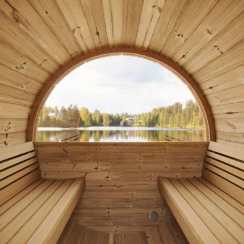 SaunaLife Model E8W Ergo Series 6-Person Outdoor Thermo-Spruce Sauna Barrel [SL-MODELE8W] (SAK92573) - Image 9