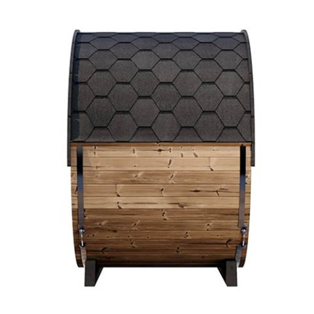 SaunaLife Model EE6G Ergo Series 4-Person Outdoor Sauna Barrel With Tempered Glass Front [SL-MODELEE6G] (SAK39412) - Image 5