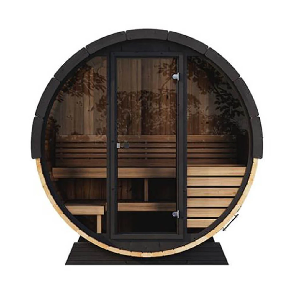 SaunaLife Model EE6G Ergo Series 4-Person Outdoor Sauna Barrel With Tempered Glass Front [SL-MODELEE6G] (SAK39412) - Image 8
