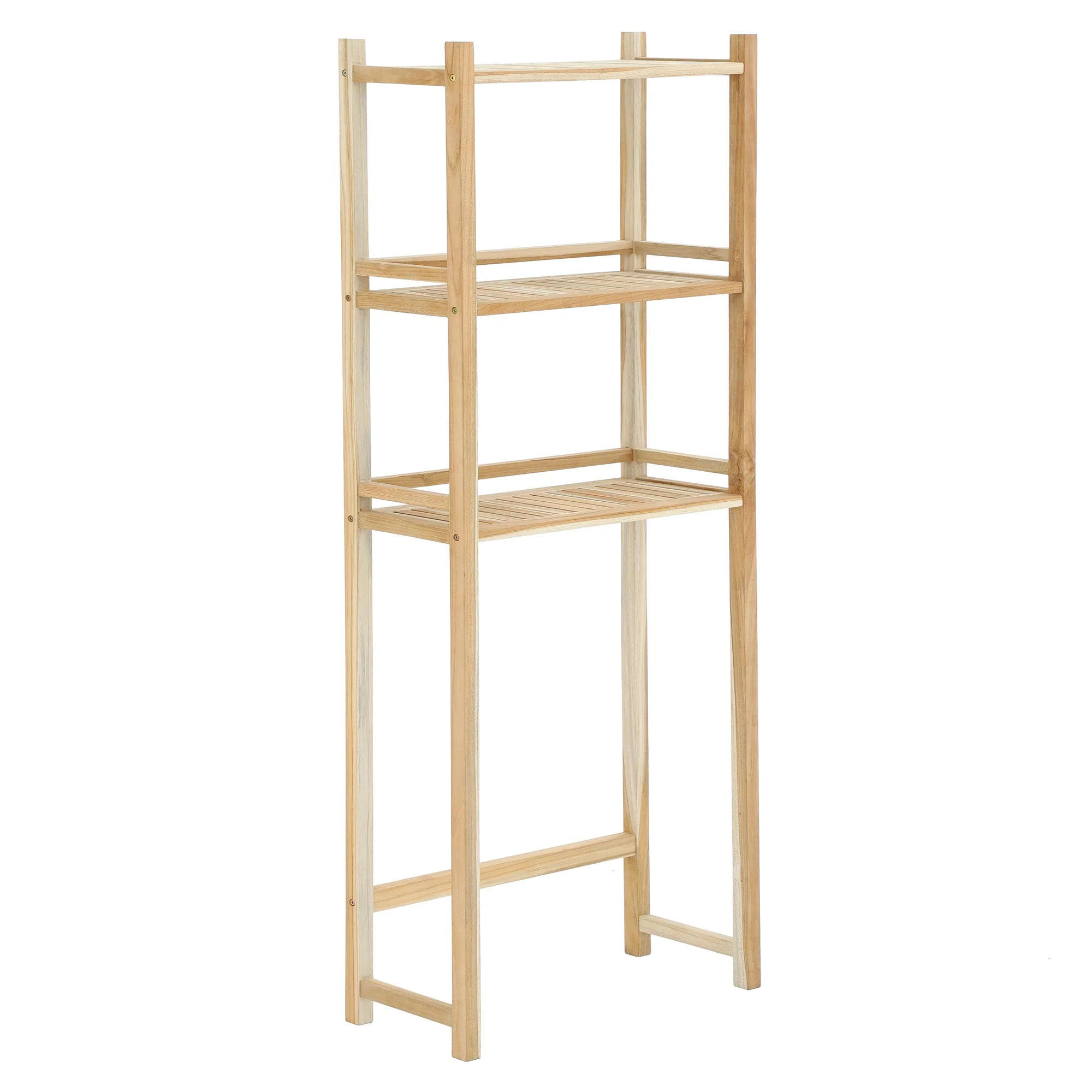 Savannah Natural Teak Bathroom Indoor/Outdoor Toilet Storage Rack - Image 2