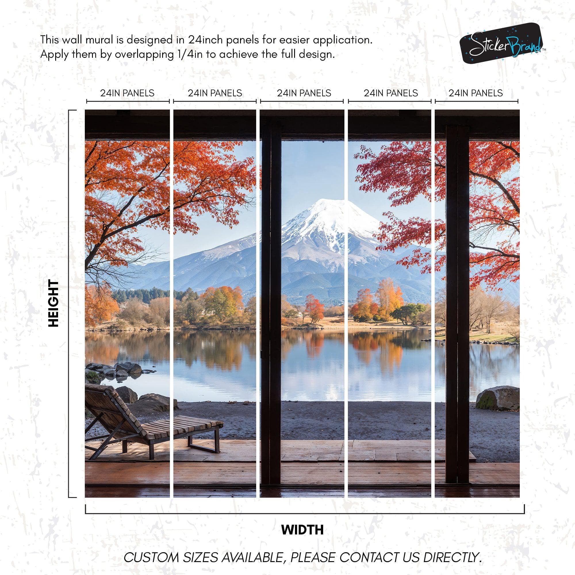 Scenic Lake View with Mount Fuji 3D Wallpaper Mural. #6988 - Image 13