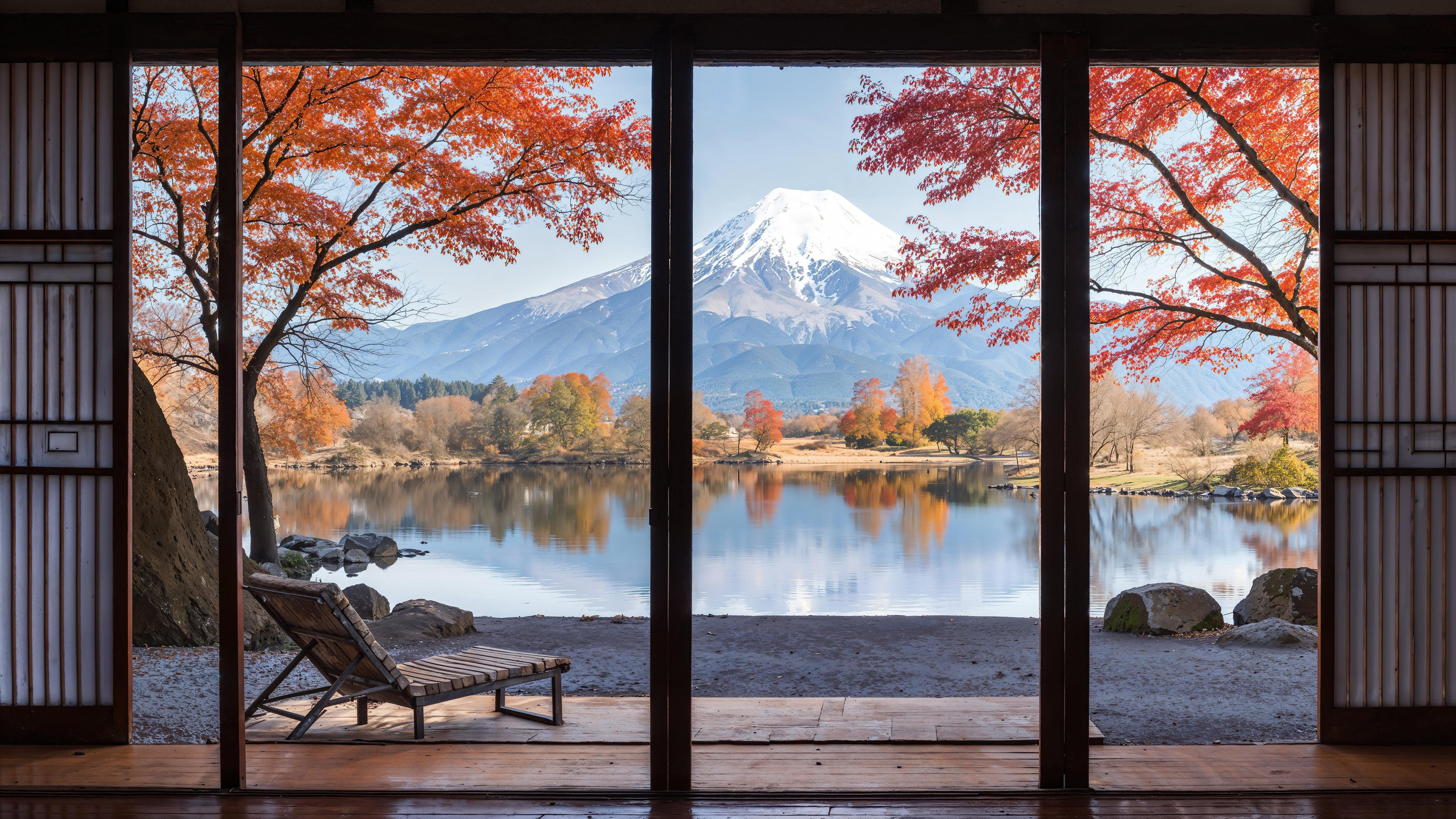 Scenic Lake View with Mount Fuji 3D Wallpaper Mural. #6988 - Image 7