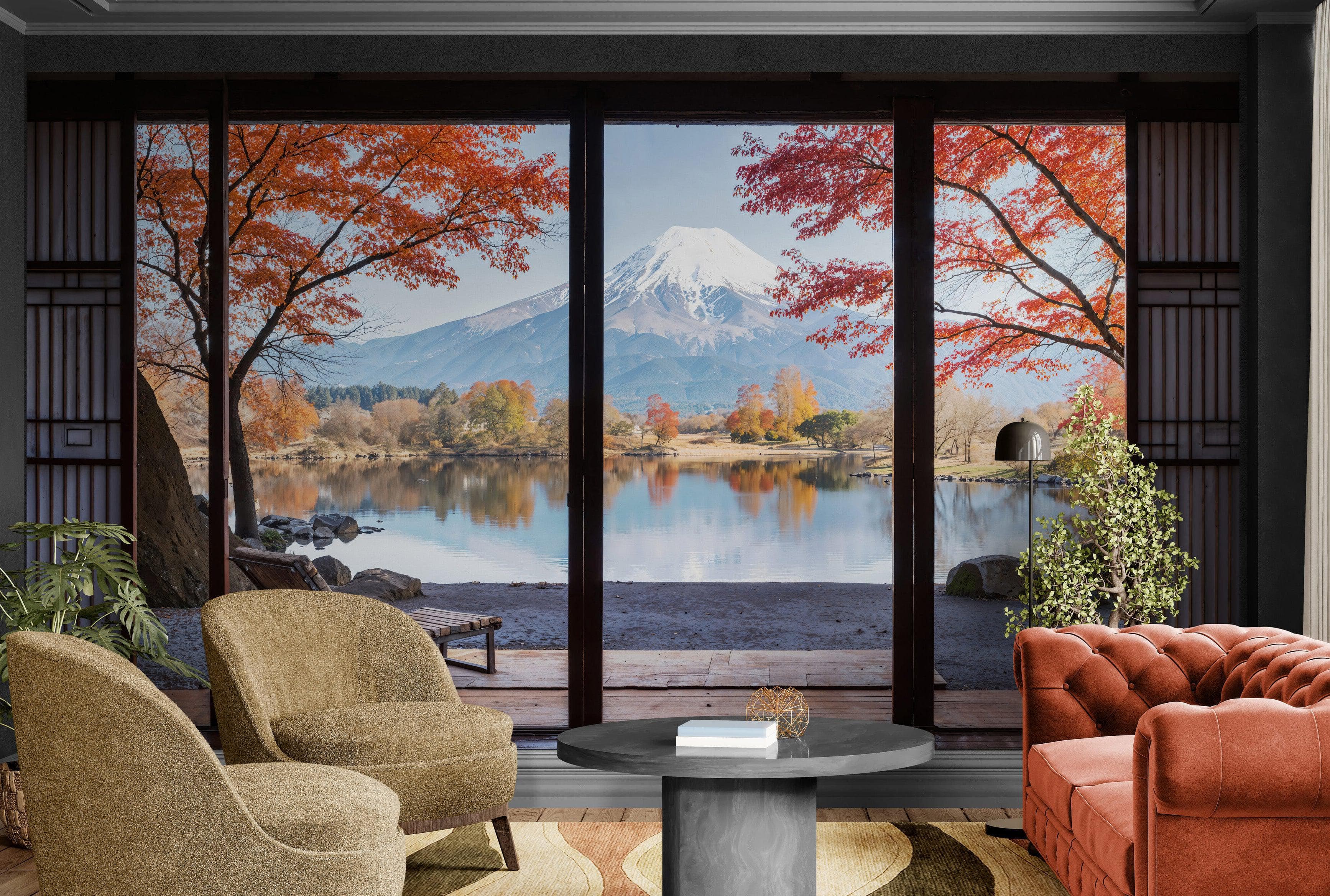 Scenic Lake View with Mount Fuji 3D Wallpaper Mural. #6988 - Image 8