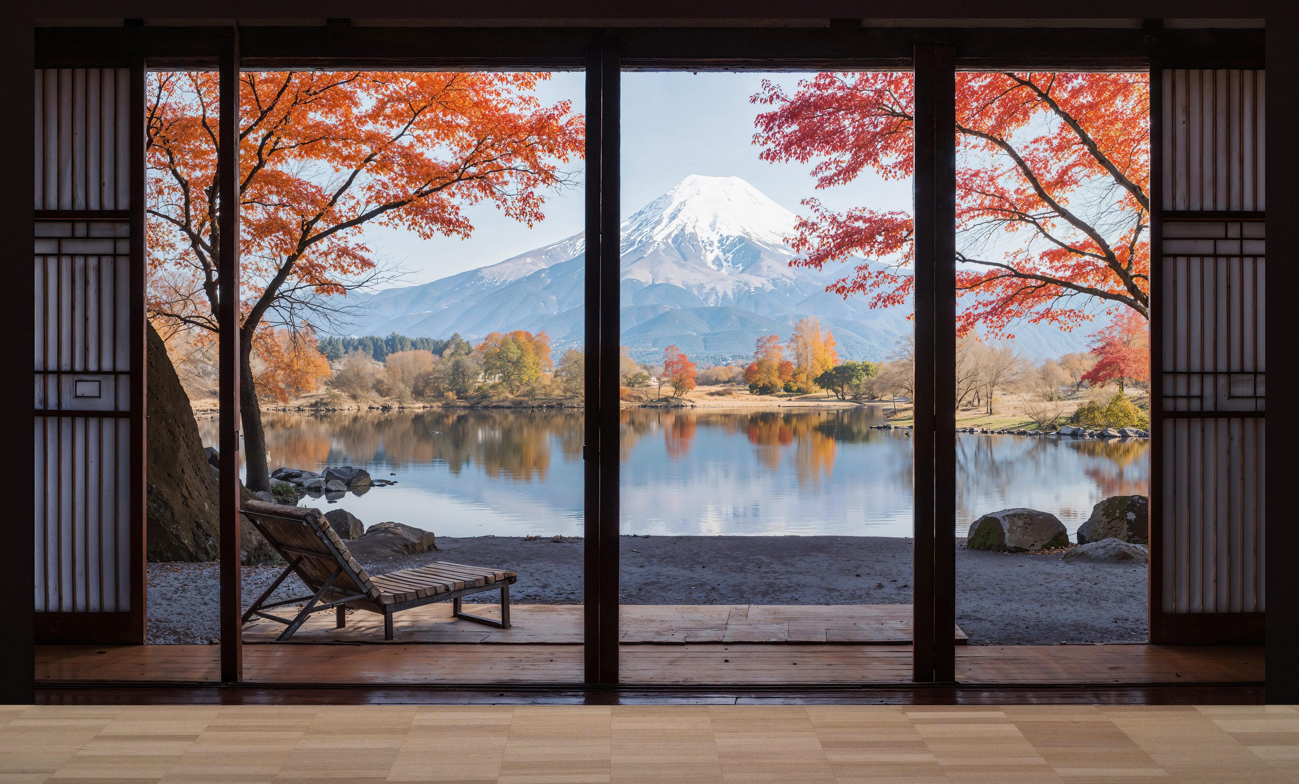Scenic Lake View with Mount Fuji 3D Wallpaper Mural. #6988 - Image 9