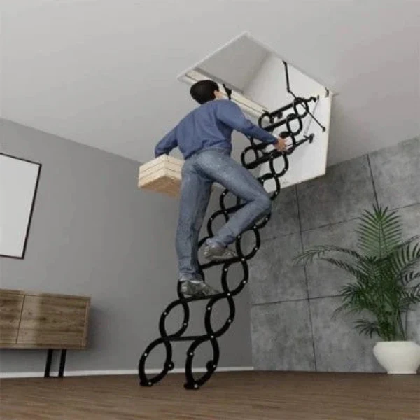 Scissor Insulated Attic Ladder - 31.5in x 23.5in (Long) - Image 4