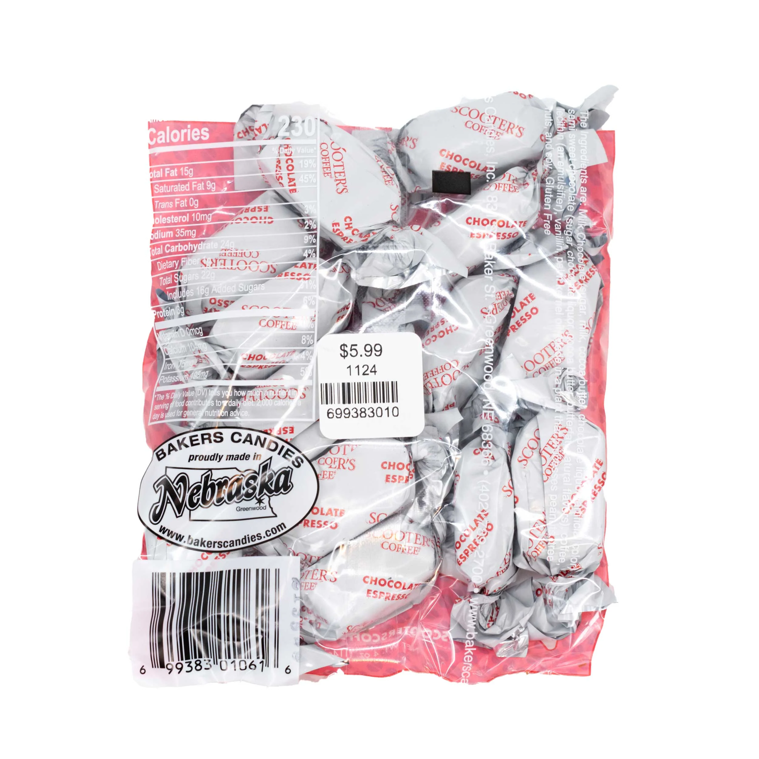 Scooters Espresso Coffee Meltaways | Pack of 6 | 4 oz | Baker's Candies - Image 3