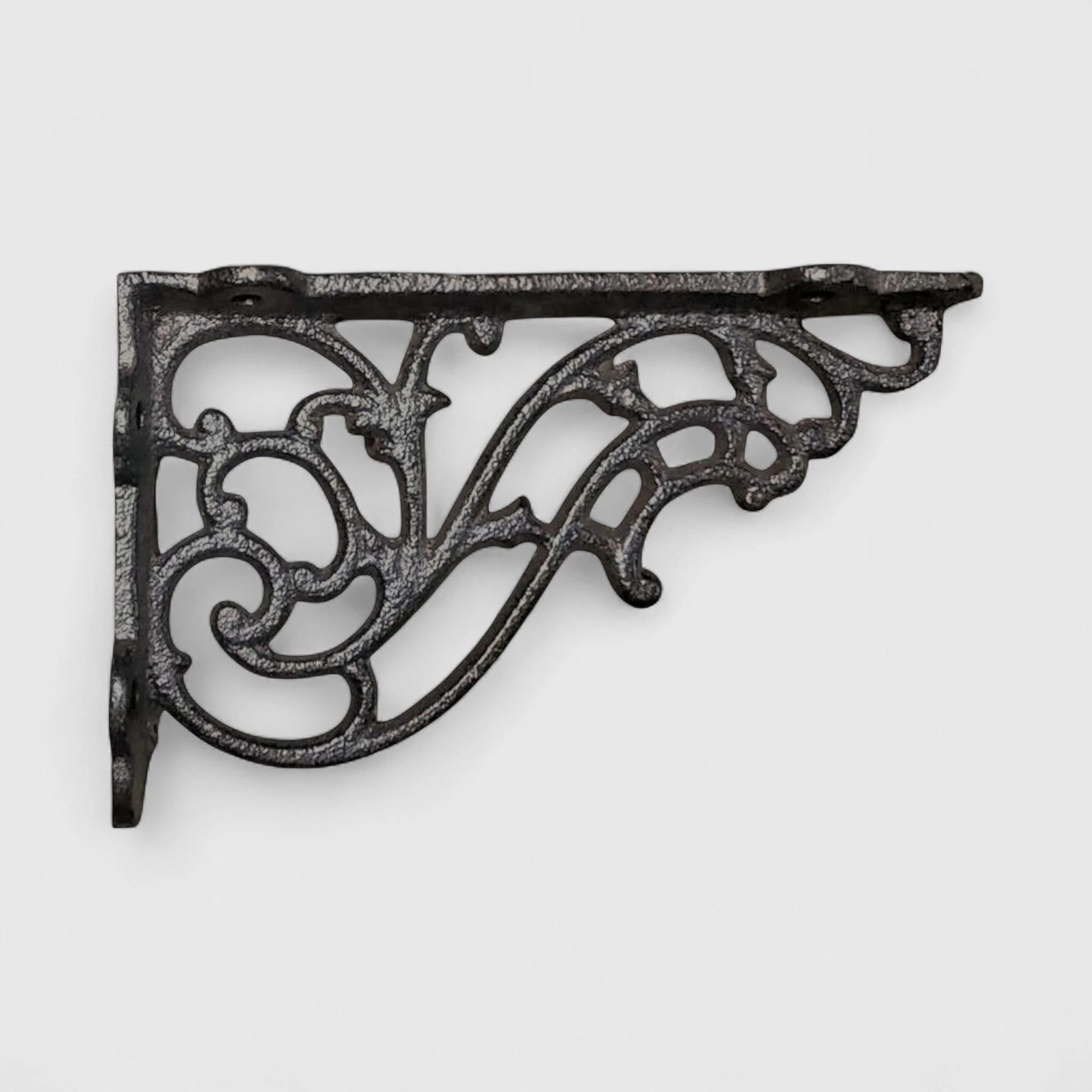Scrolled Cast Iron Bracket - Decorative Rustic Shelf Support - Image 2