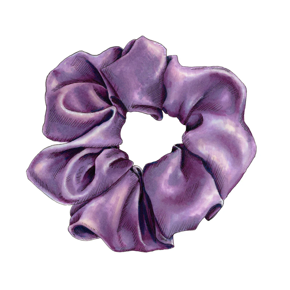 Scrunchie I (Purple) - Open Edition Paper Print - Image 4