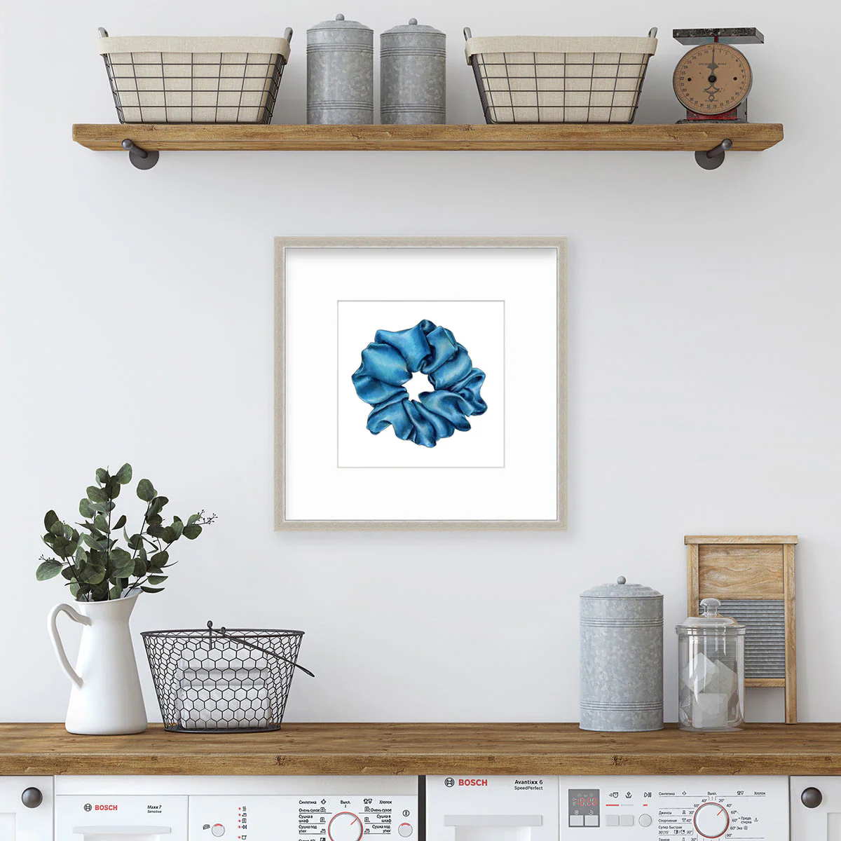 Scrunchie II (Blue) - Open Edition Paper Print - Image 2