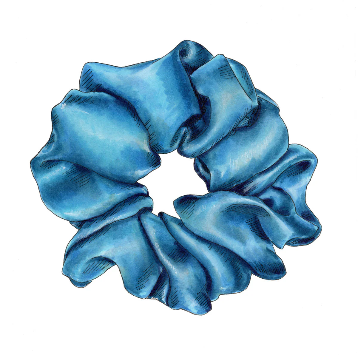 Scrunchie II (Blue) - Open Edition Paper Print - Image 4