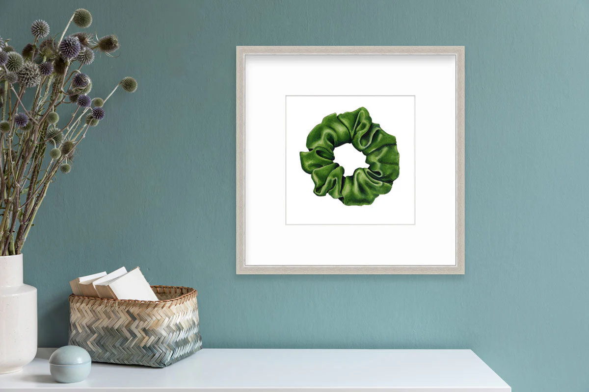 Scrunchie IV (Green) - Open Edition Paper Print - Image 2