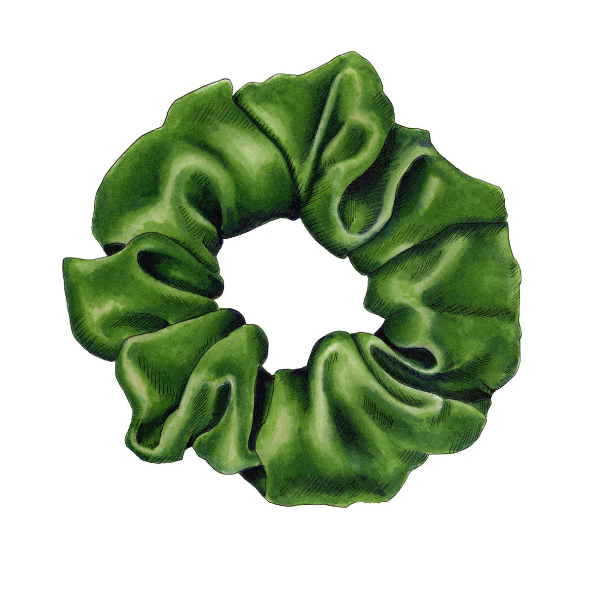 Scrunchie IV (Green) - Open Edition Paper Print - Image 4