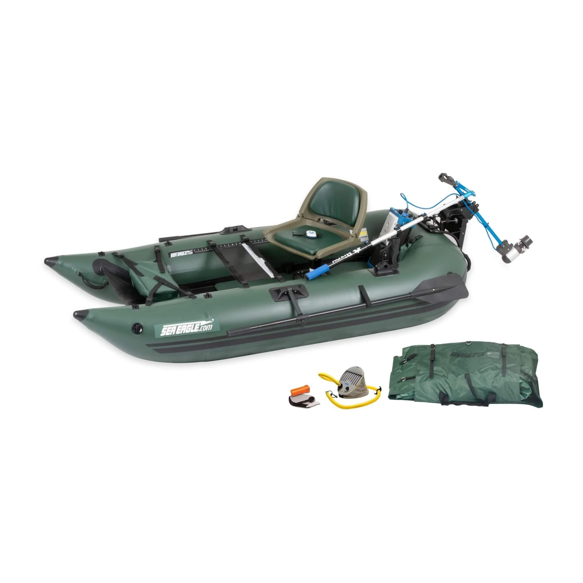 Sea Eagle 1-Person Frameless Pontoon Inflatable Fishing Boat, 9FT [285FPBK] (SAK93163) - Image 10