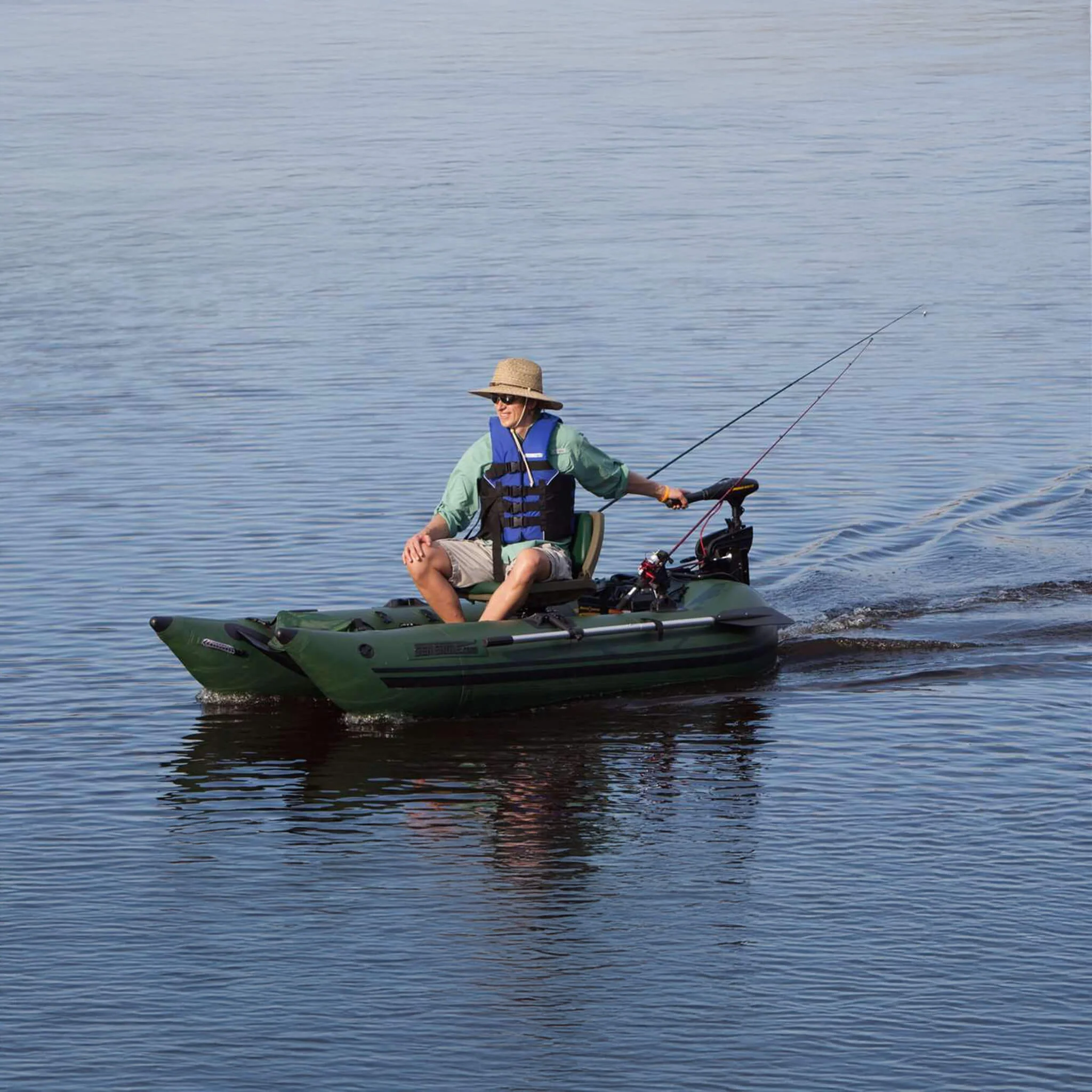 Sea Eagle 1-Person Frameless Pontoon Inflatable Fishing Boat, 9FT [285FPBK] (SAK93163) - Image 14